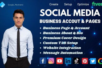 create your facebook business page, instagram and all social media pages