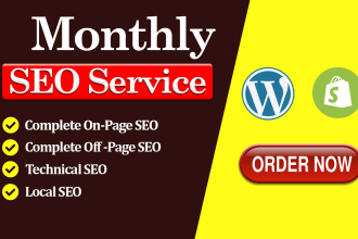 do complete monthly SEO service for website ranking in google