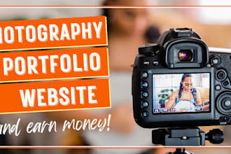 design photography website with online booking on wordpress