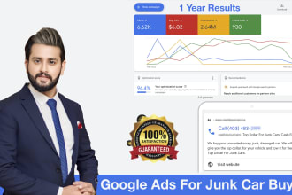 setup google search ad for junk car removal