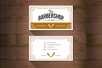 design a classic barber business card for you