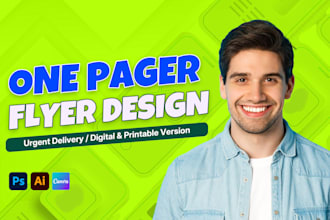 design urgent capability statement, leaflet, press kit, one pager, digital flyer