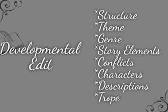 developmentally edit your fiction book