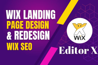 do wix website landing page design,wix ecommerce store and wix SEO