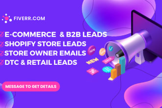 build cold email b2b shopify ecommerce prospect contact list