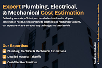do plumbing, electrical, mechanical take off cost estimation