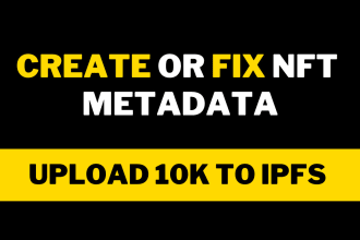 fix or create metadata and upload collection to ipfs server