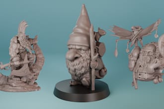 sculpt miniatures for 3d printing and painting