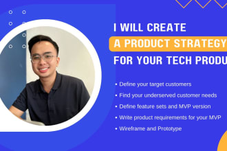 create a product strategy for your application or software startup
