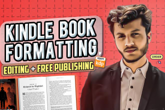 do kindle book formatting and editing with free amazon KDP self publishing