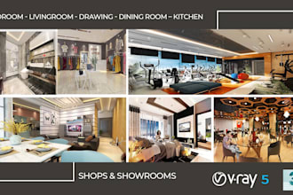 create photorealistic 3d interior design rendering with vray