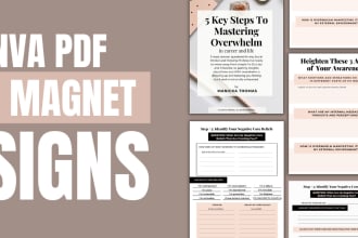 design your PDF lead magnet guide, checklist worksheet, workbook in canva