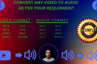 convert any video and audio as per your requirement