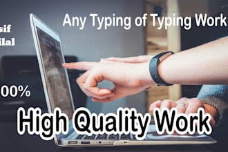 do a fast typing , retype pages, pdf to word, fast typist