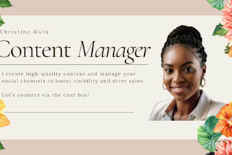 be social media and content manager
