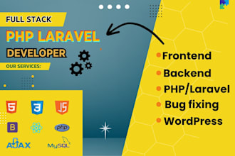 develop any PHP websites, PHP laravel API,  wordpress website