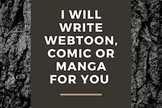 write a script for your comic or webtoon