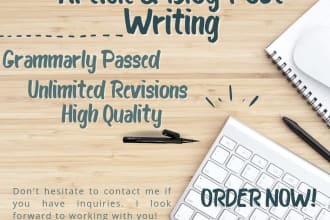 write well researched article and blog posts