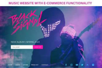 create music website for producers, music artists, djs, bands and record labels