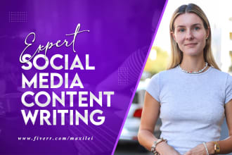 write social media copy and content