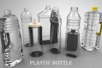 design and do 3d modeling for plastic bottles or glass bottles with bottle label