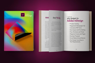 do any adobe indesign book, magazine, brochure, ebook and any design