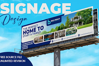 design yard sign, signage, billboard, retractable banner and roll up banner