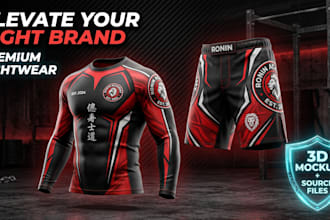design fight wear rash guard MMA shorts and bjj suits