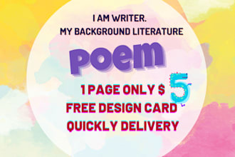 writing poem free design