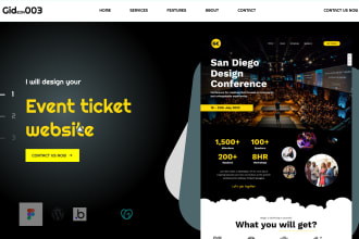 event ticket website, ticket website, event website, event management website
