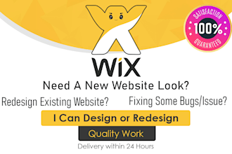 design wix website, wix website redesign, customize existing wix website