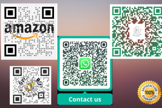 create a professional picture in qr code, with logo and colors in 1 hour