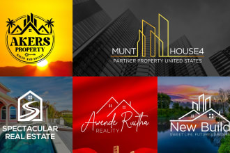 design minimal real estate, construction or realtor logo for your company