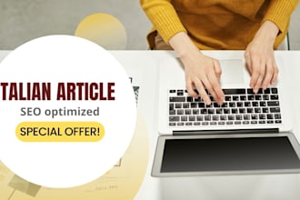 write your italian article SEO optimized special offer