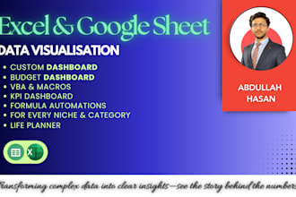 build dynamic excel dashboards and google spreadsheets