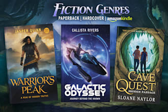 create captivating book cover for fiction genres fantasy sci fi horror etc