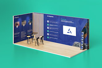 design professional trade show booth and backdrop for your exhibition
