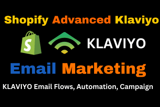 set up klaviyo email marketing flows template design for shopify ecommerce store