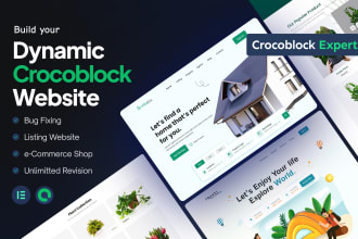 build dynamic wordpress website by crocoblock, jet engine and elementor pro