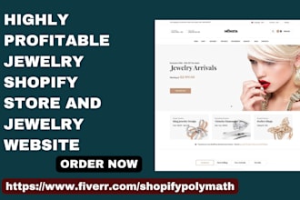 design highly profitable jewelry shopify store  dropshipping  jewelry website