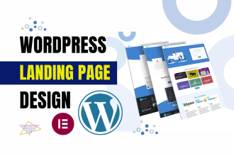 design wordpress landing page elementor or squeeze landing page design