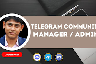 be your telegram community manager or admin for any crypto project