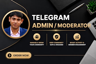 be your telegram community manager or admin for crypto project