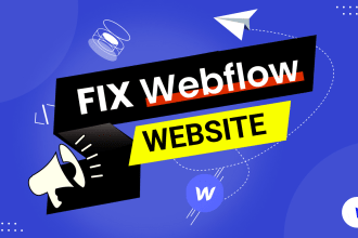 fix webflow responsive issues, layout issues, bugs, and styling issues