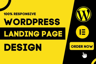 create wordpress landing page with elementor