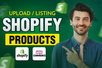 do product uploads or import to your shopify store  or woocommerce store