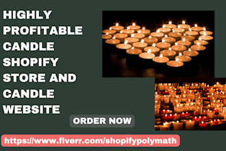 design highly profitable candle shopify store dropshipping store candle website