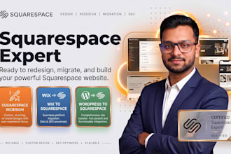 build squarespace website redesign or migrate squarespace to wix to wordpress