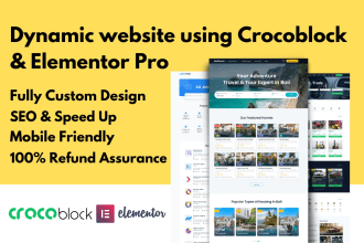 create dynamic wordpress website with crocoblock and elementor pro