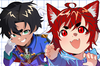 draw cute chibi art original character for your pfp
